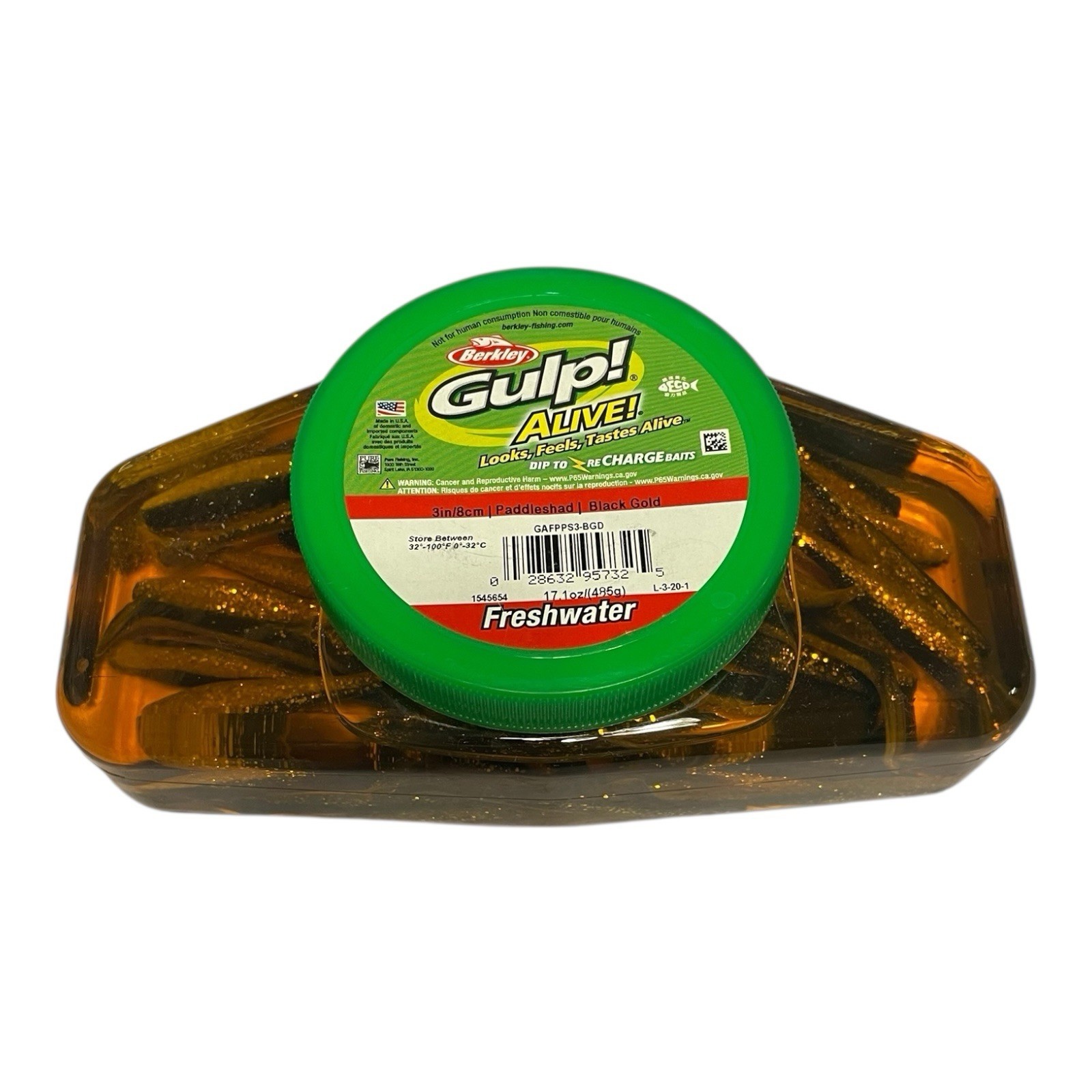 BERKLEY GULP ALIVE FRESHWATER 3" Paddleshad 17.1oz  GAFPPS3-GGD