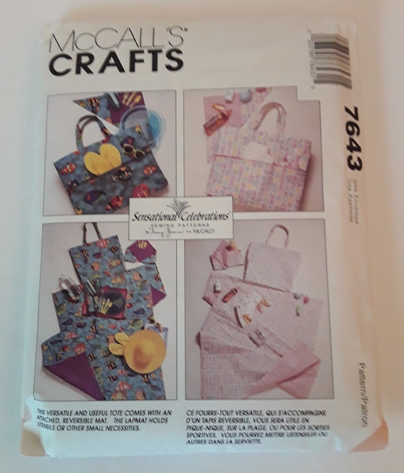 McCall's Crafts 7643 Totemat and Lapmat 1995 New and Uncut