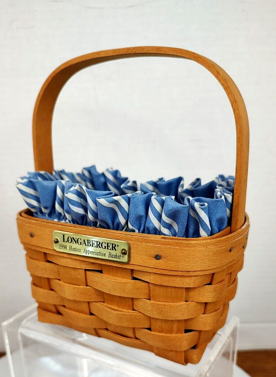 Longaberger 1988 Hostess Appreciation Combo Liner & Plastic Protector Basket