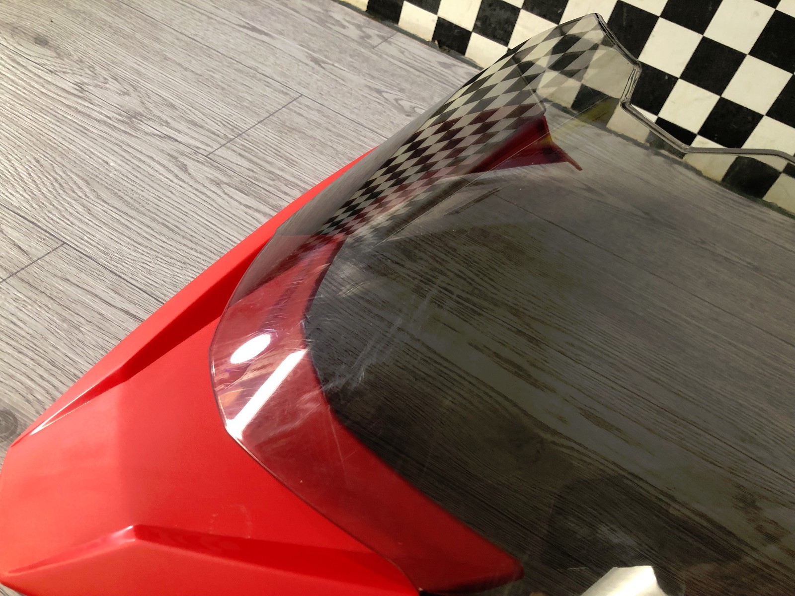 Ski-Doo OEM Clear Windshield w/ Red Mount BRP LYNX Low