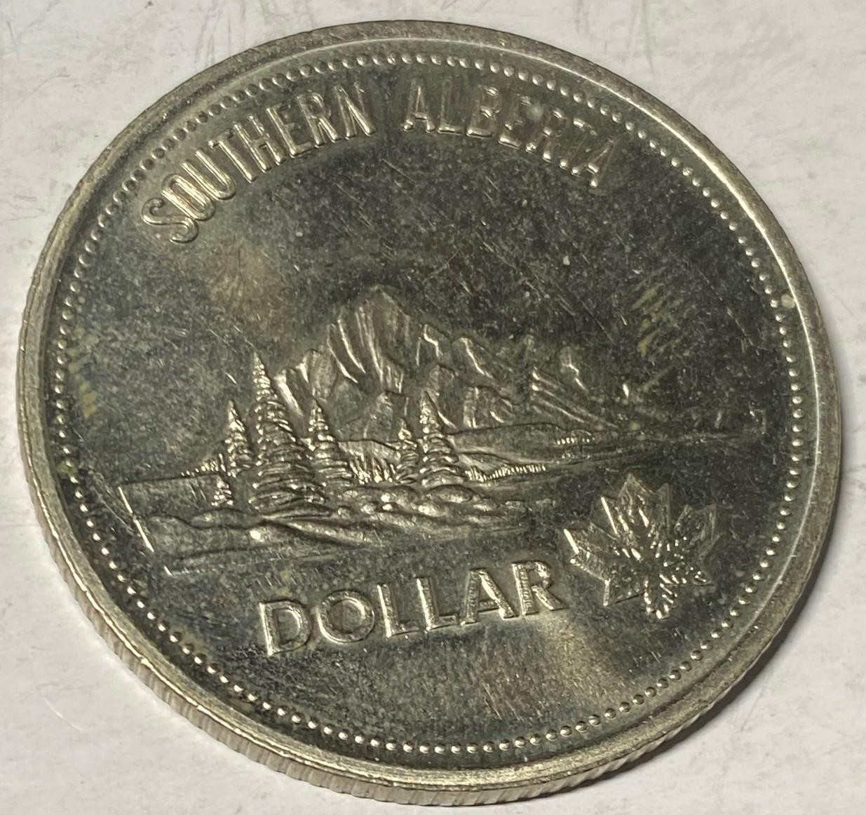 1975 Southern Alberta $1.00 Gaming Token (j)