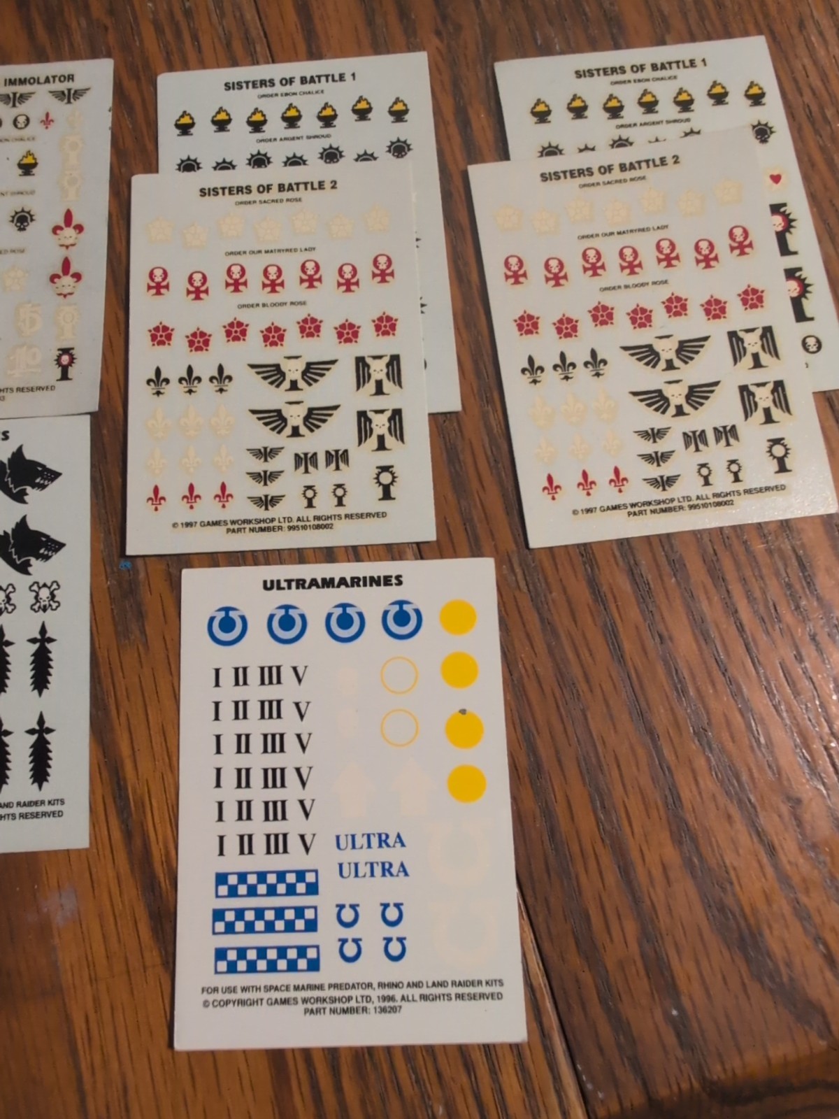 Warhammer 40k Water Slide Transfers Decals