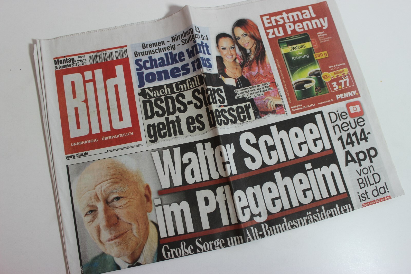 BILDzeitung 30/09/2013 September 30/9/2013 Special Occasion Gift