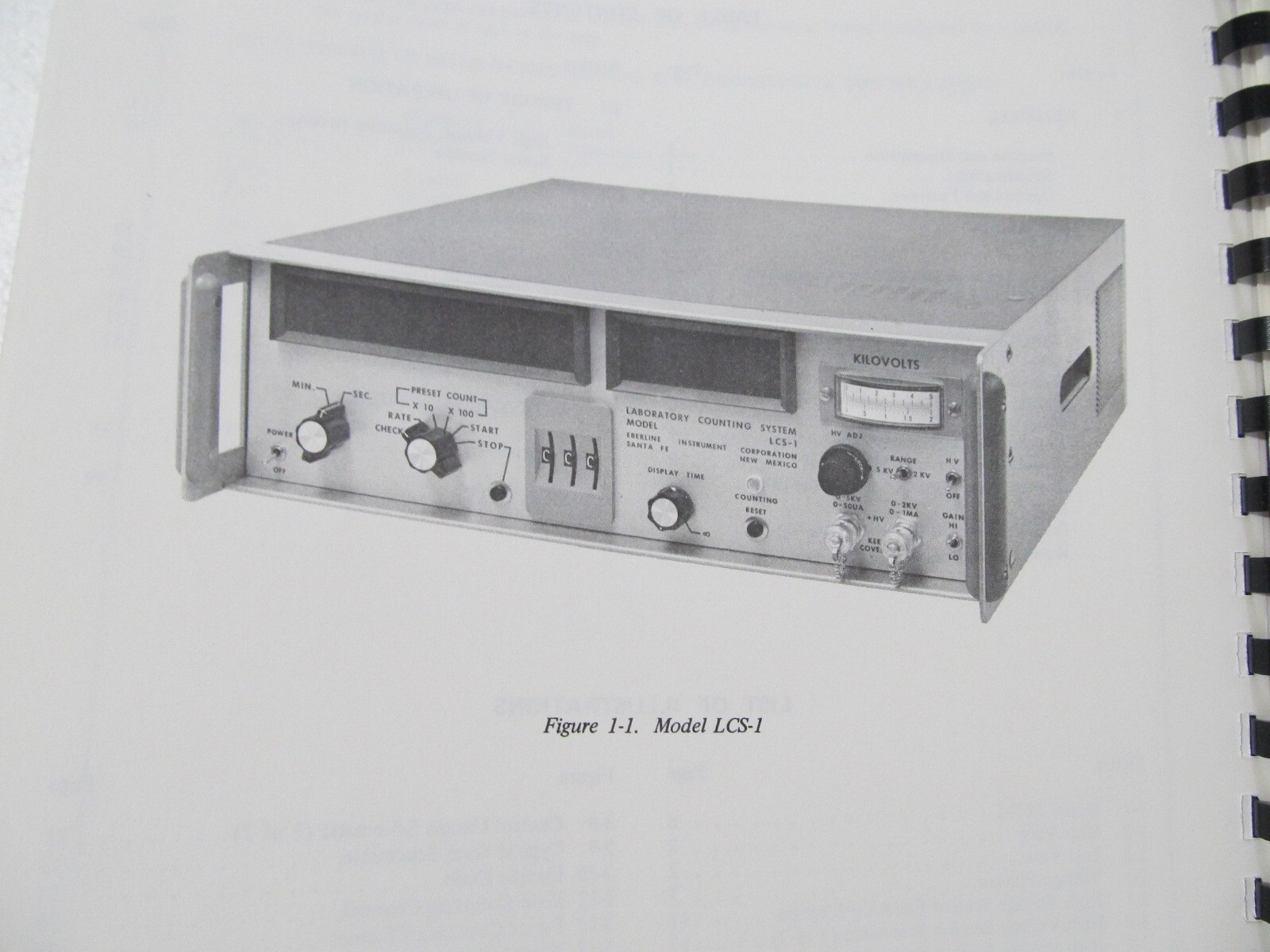 EBERLINE LABORATORY COUNTING SYSTEM LCS-1 TECHNICAL MANUAL