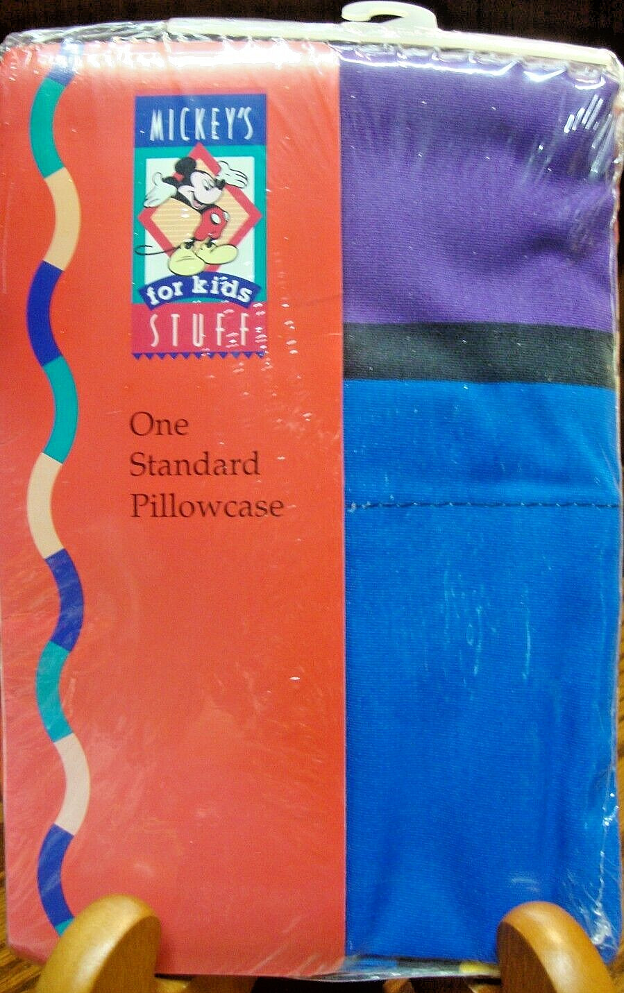 New! Disney Mickey’s Stuff For Kids~Colorblock Multi~One Standard Pillowcase 878