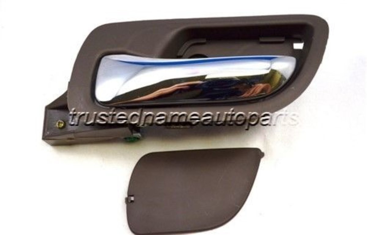 fits 2003 to 2007 Honda Accord Interior Door Handle Front Left Brown Chrome Sdn