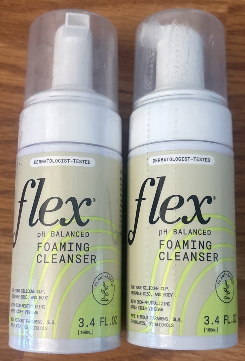 Flex pH Balanced Foaming Wash for Cup/Body Intimate Odor Neutralizer 3.4oz (2PK)