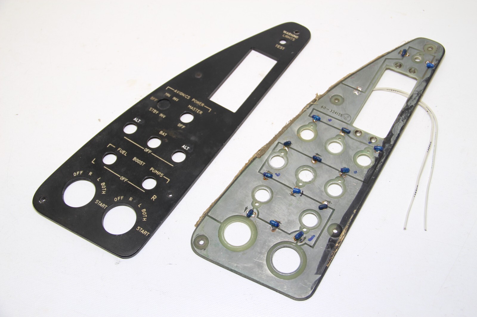 Beechcraft L/H Upper Console Edge Lighted Panel & Circuit board, 60-324126-1