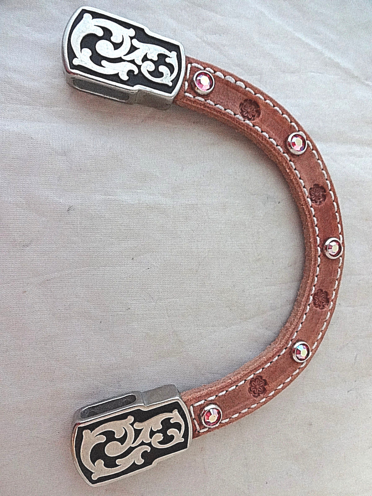Single One Ear Piece Replacement Jeremiah Watt Slides Pink Swarovski Bling Horse