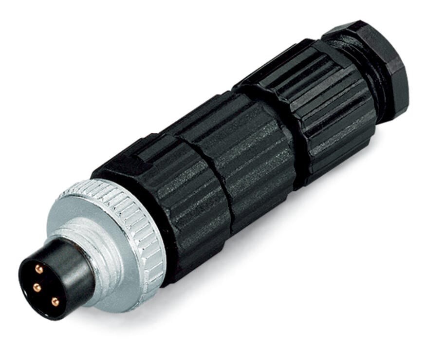 WAGO 756-9102-30-000 Fitted pluggable connector 3-pole M8 plug, straight IDC