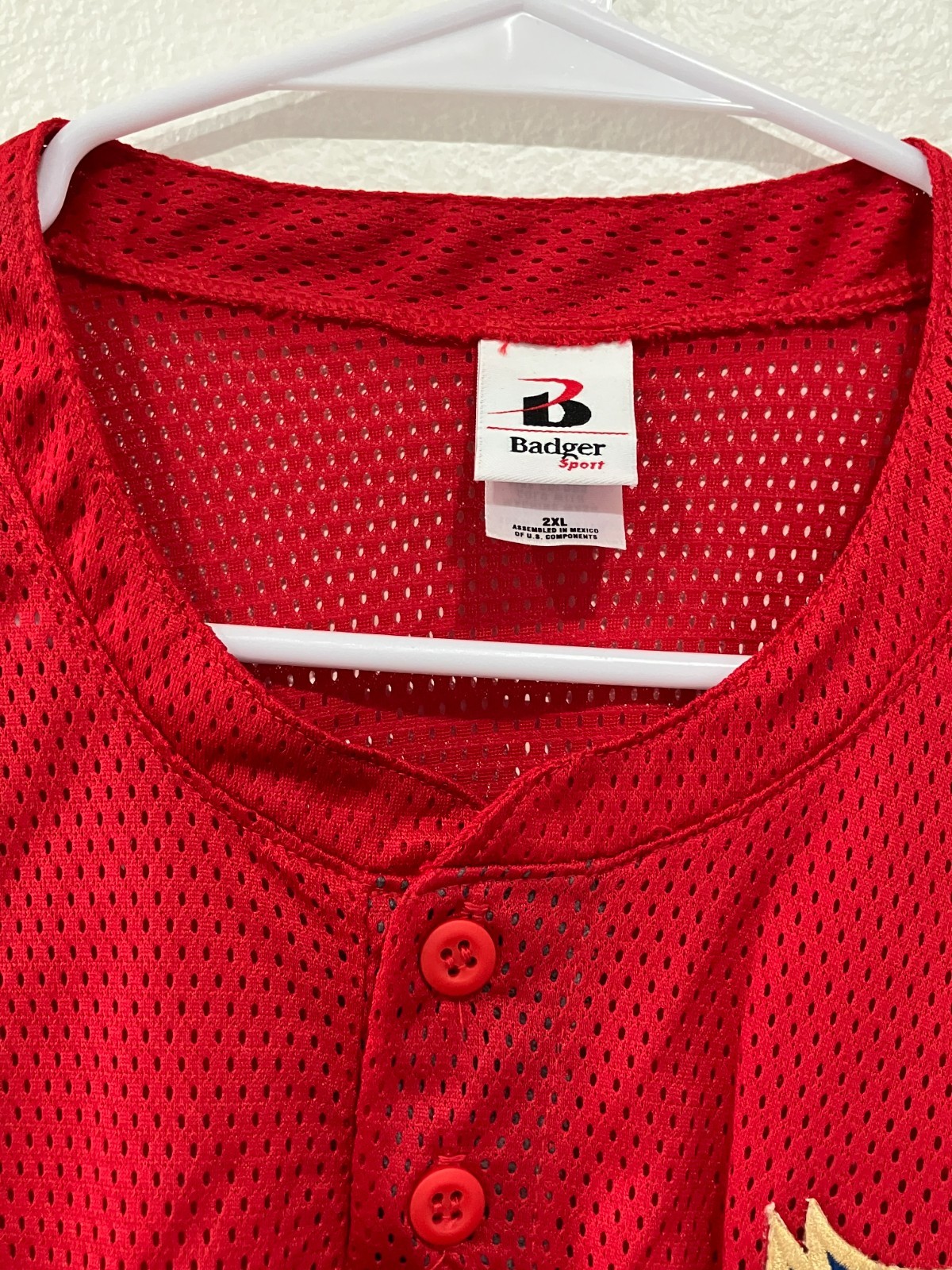 Long Beach Armada Red Baseball Jersey (Size 2XL) Badger Sport