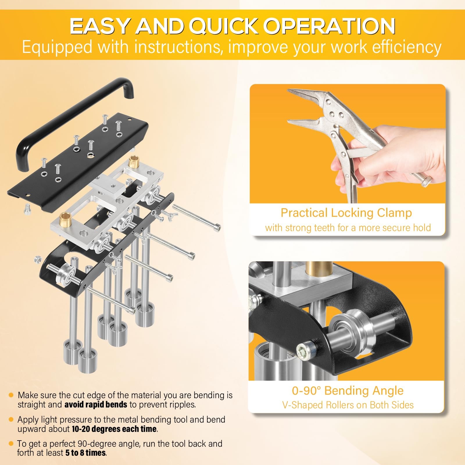 ER3 Three-Station Edge Roller Bender 0-90° Bending Angle for Making 5/8"-4" Bend