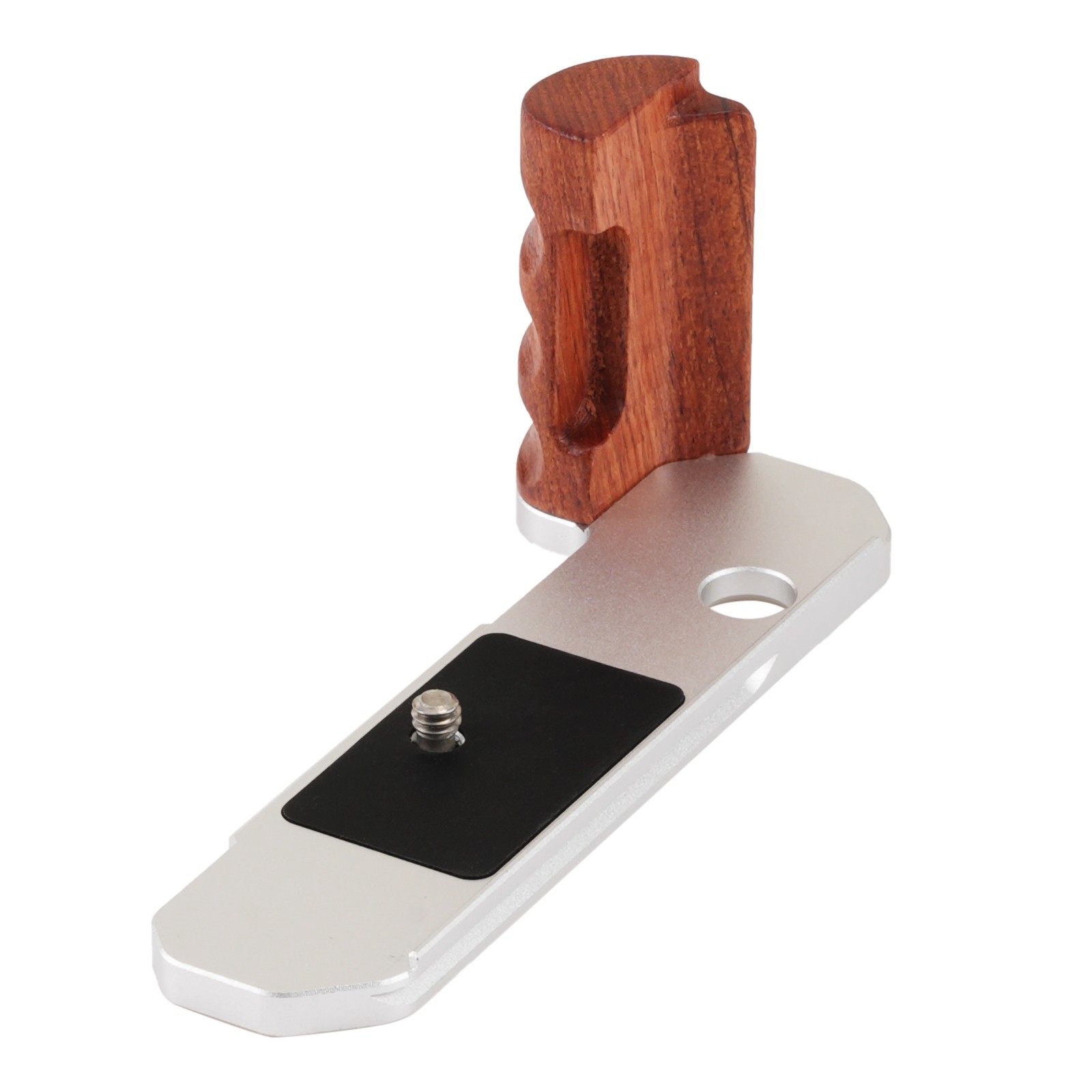 Wooden Handle Grip with Alu Quick Release L-Shaped Bracket For Nikon FM2 Silver