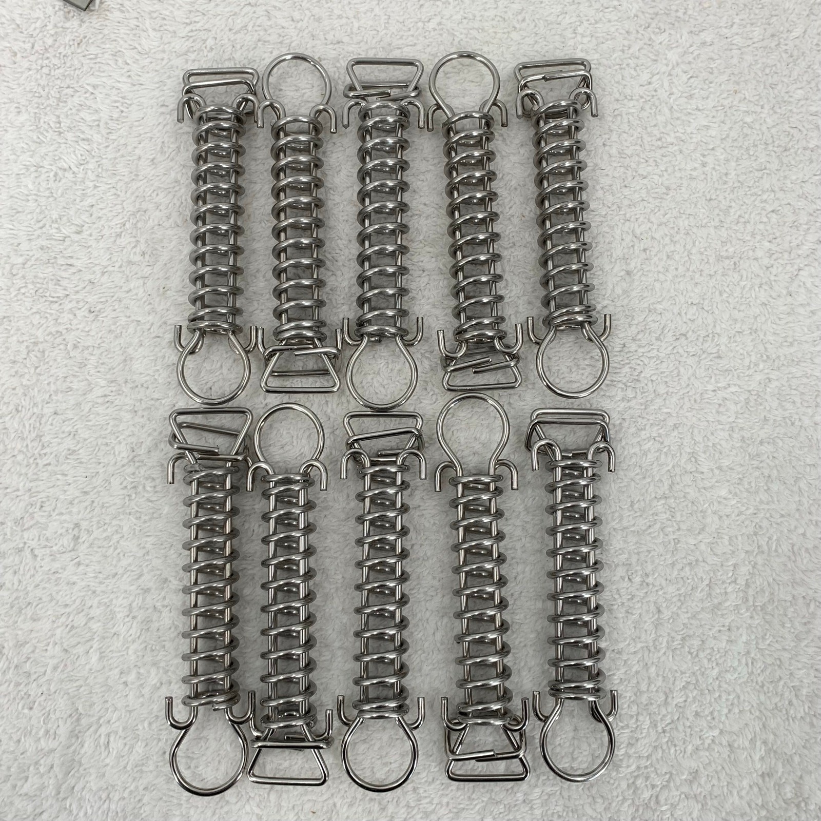 Swimming Pool Safety Cover Springs Single Coil Stainless Steel 7" Long Set of 10