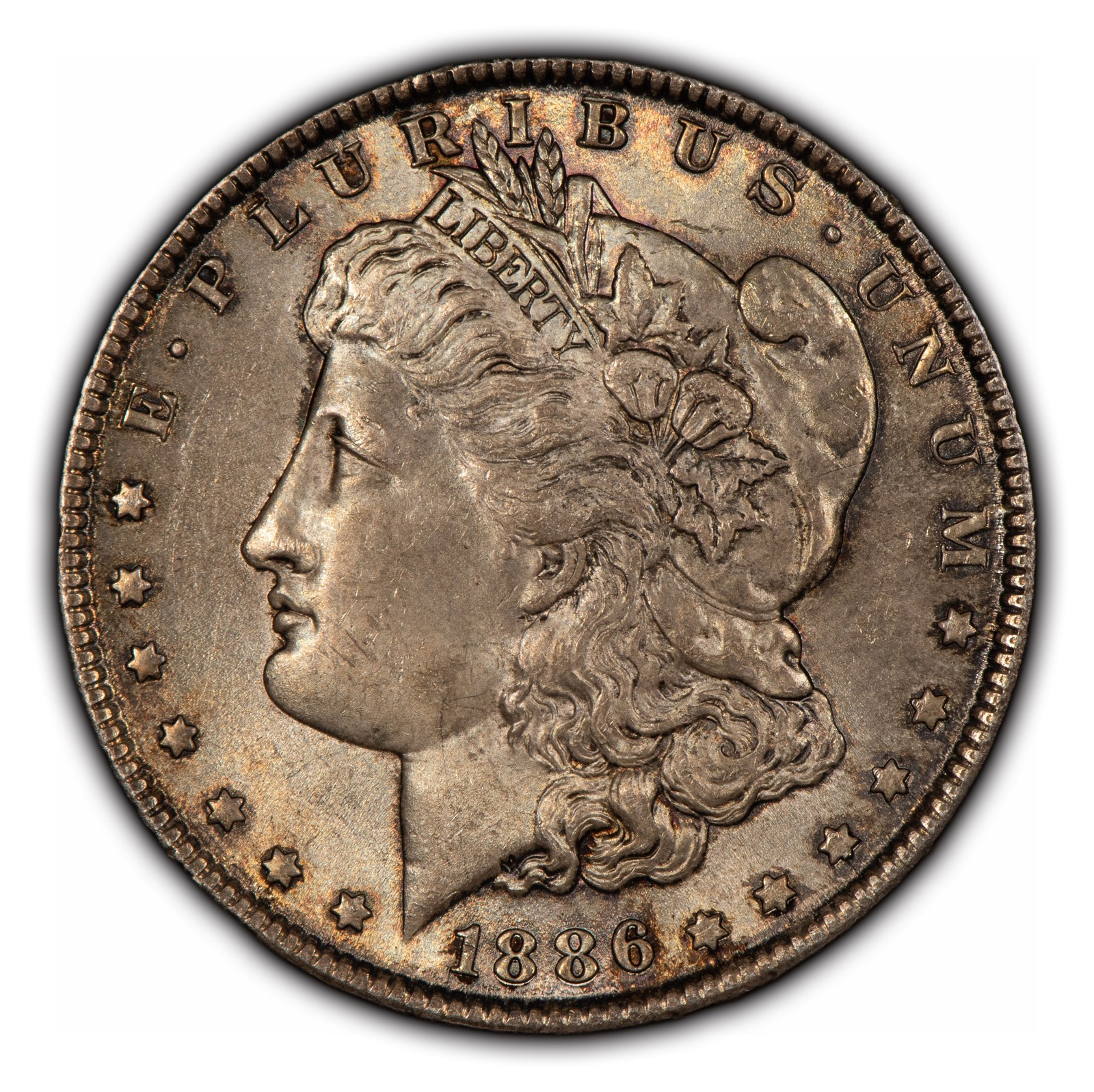 1886 $1 Morgan Silver Dollar - Luster - Subtle Original Toning -SKU-D3669