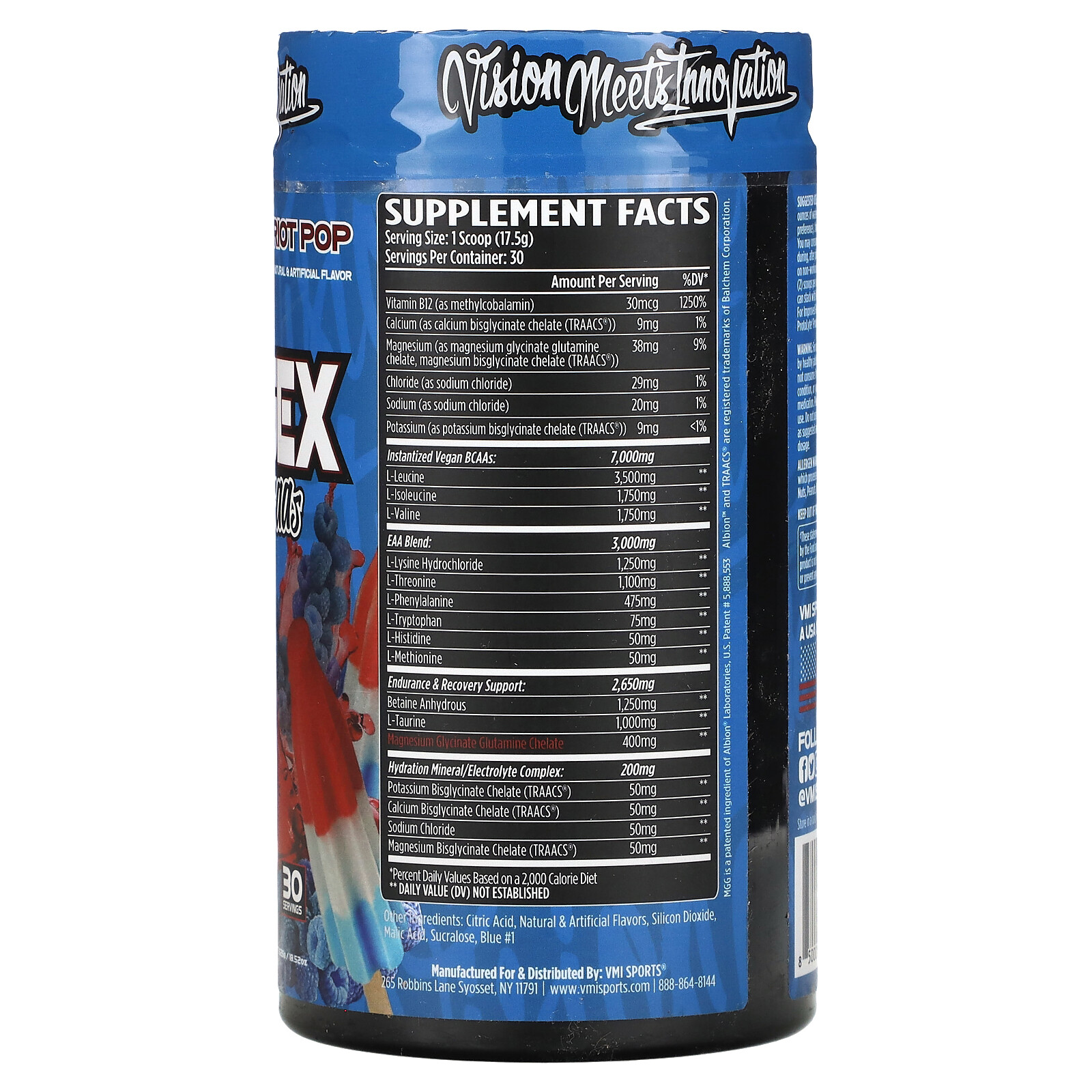 Aminogex, EAAs/BCAAs, Patriot Pop, 18.52 oz (525 g)