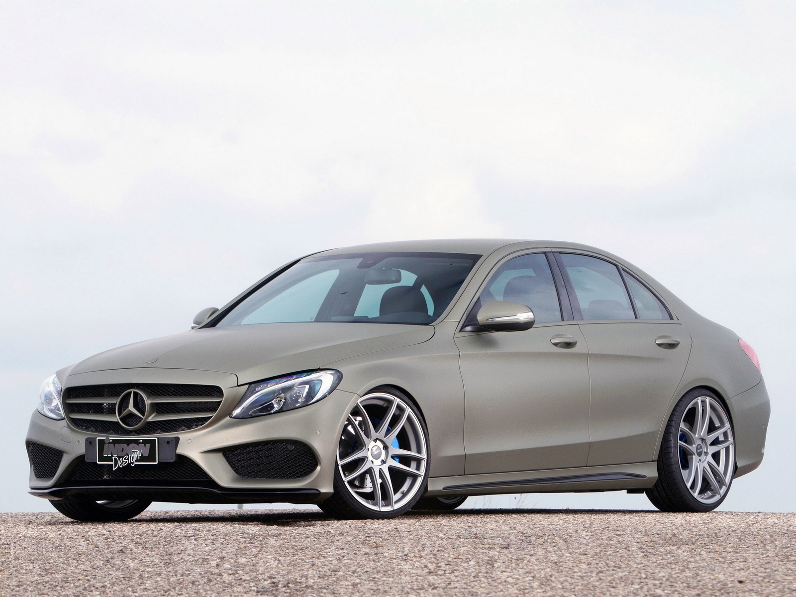 Cars mercedes classe c amg Desk Mat Stitched