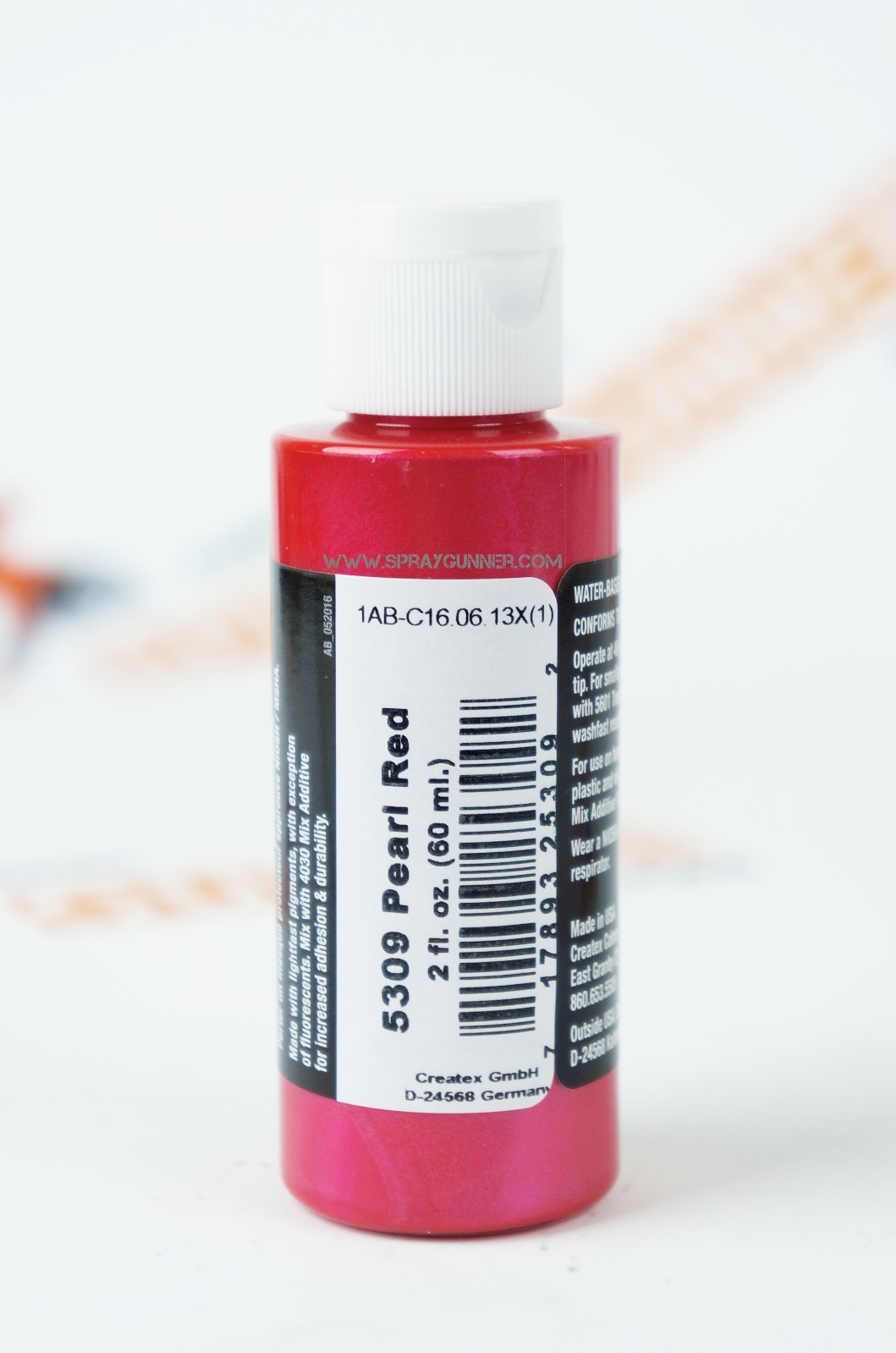 Createx Airbrush Colors 5309 Pearl Red 2oz. water-based pearlized paint