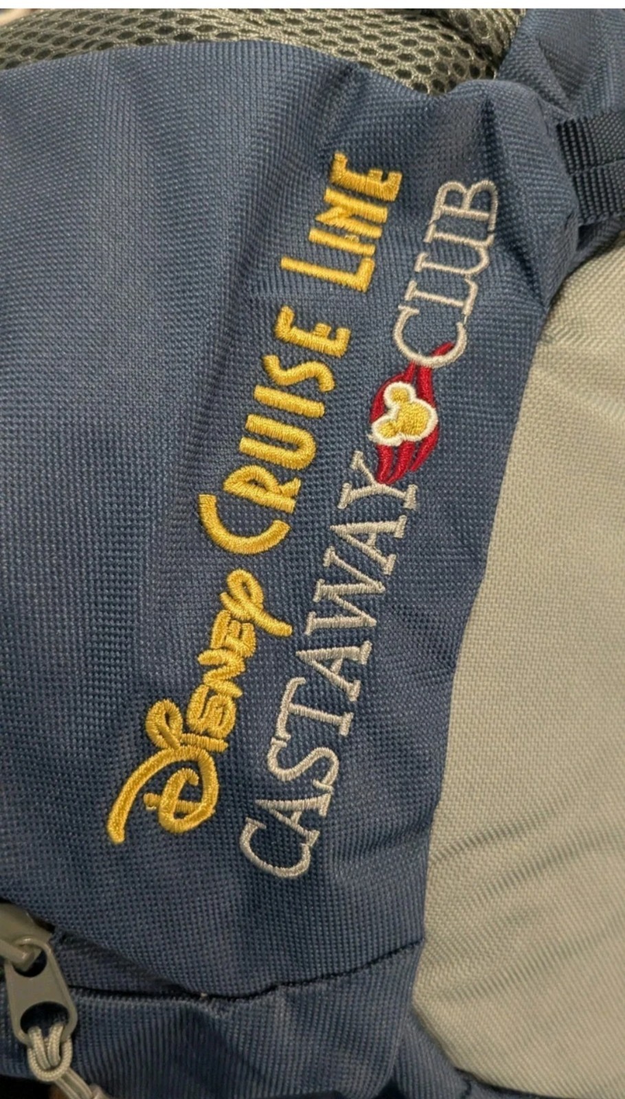 Disney Cruise Line Castaway Club Sling Backpack Daypack Navy Blue Multi Pocket +