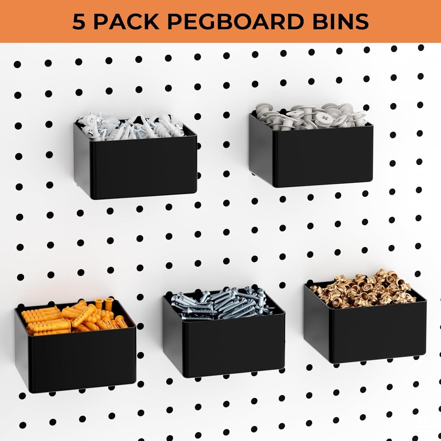 Industrial Pegboard Accessories Set - 120PCS Adjustable Tool Storage Solutions