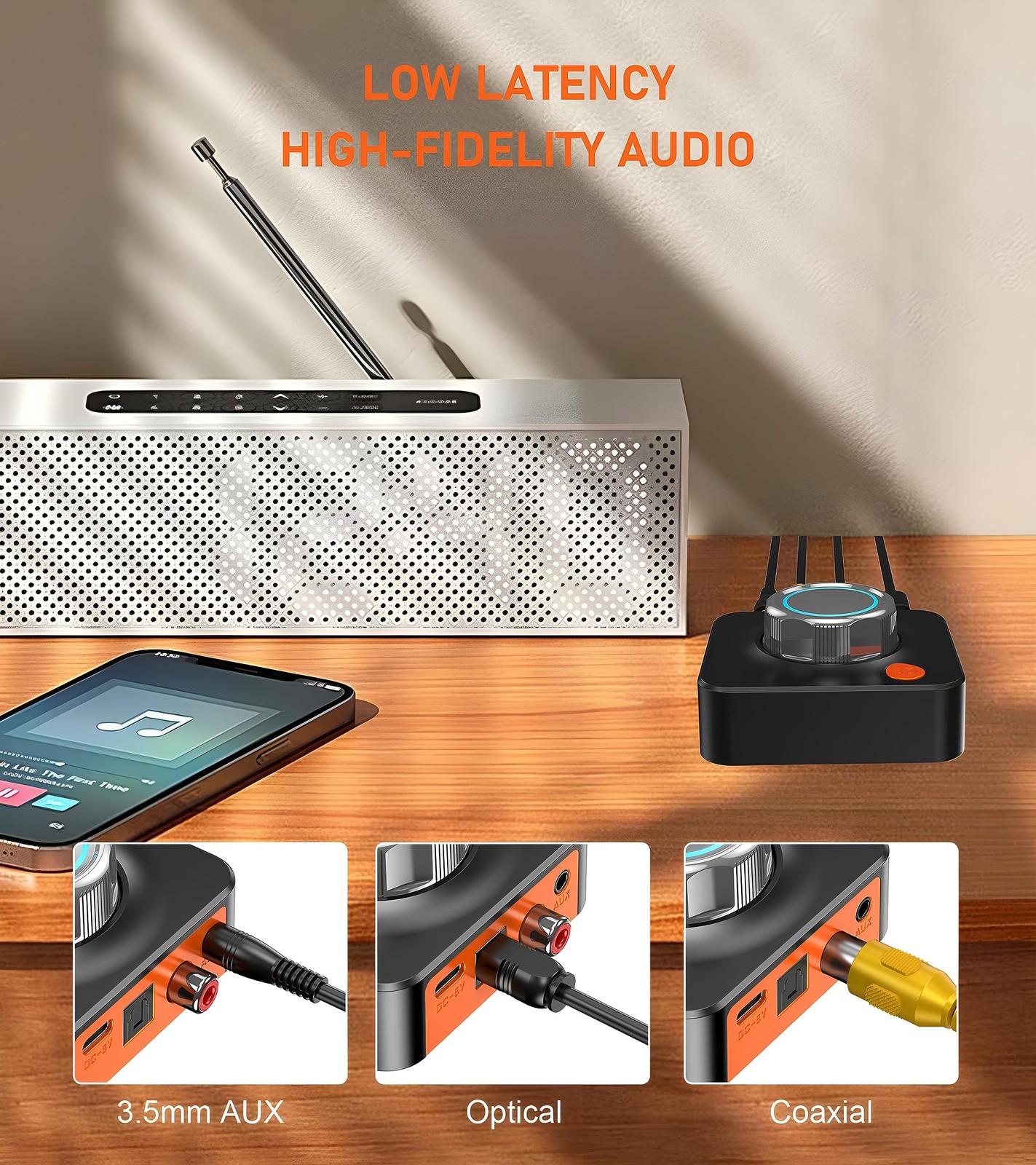 Bluetooth Receiver for Home Stereo, Bluetooth Adapter for Old Receiver with 3...