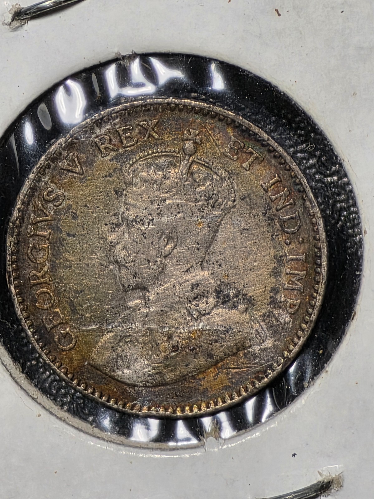 1911 Canada George V Silver 5 Cents #DR9