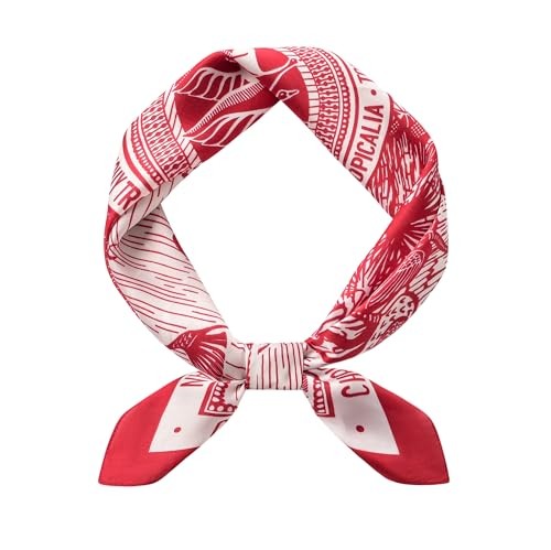 Men's Geometric Print Scarf, Western Cowboy Style, Versatile Red-classicism