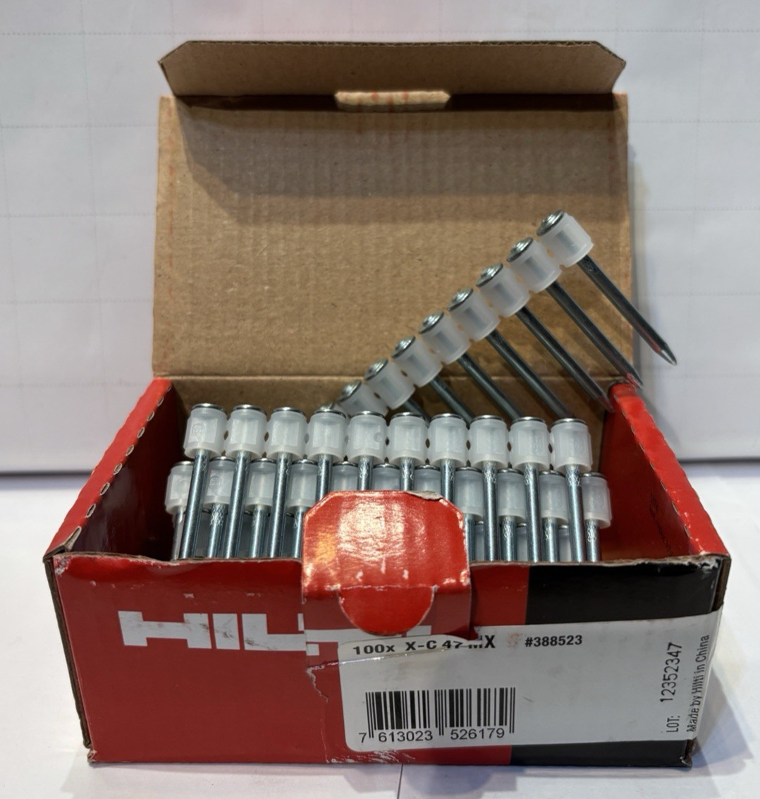 NOS  HILTI  X-C 47 MX Collated Nails for Concrete   Box of 100 #388523