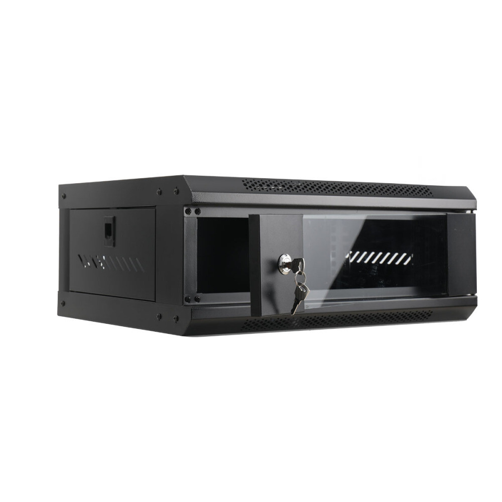 4U 22" Wall Mount Network Server Cabinet Enclosure Rack w/ Locking Lock & 2 Keys