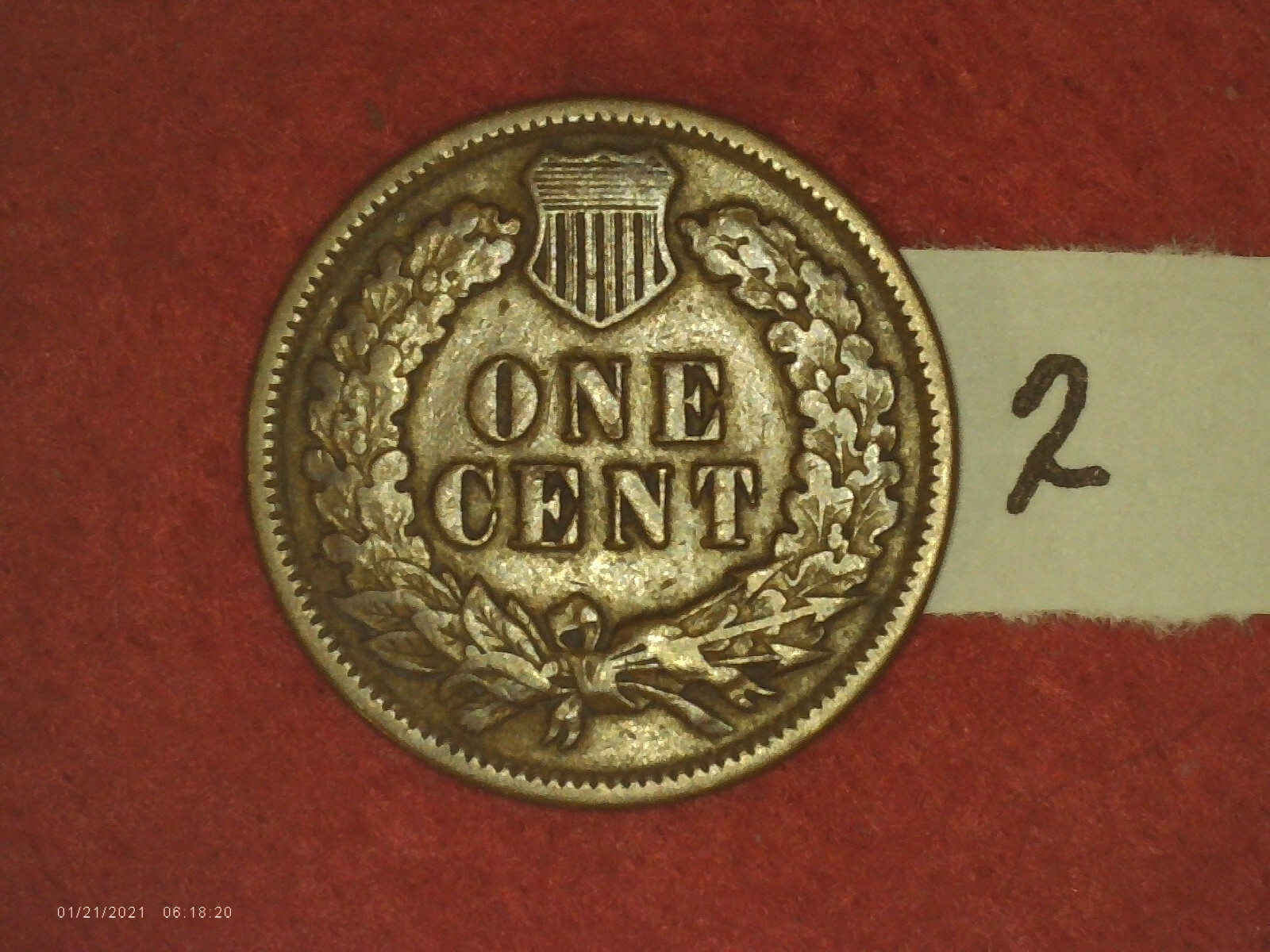 1898 X 2 Indian Head Cents