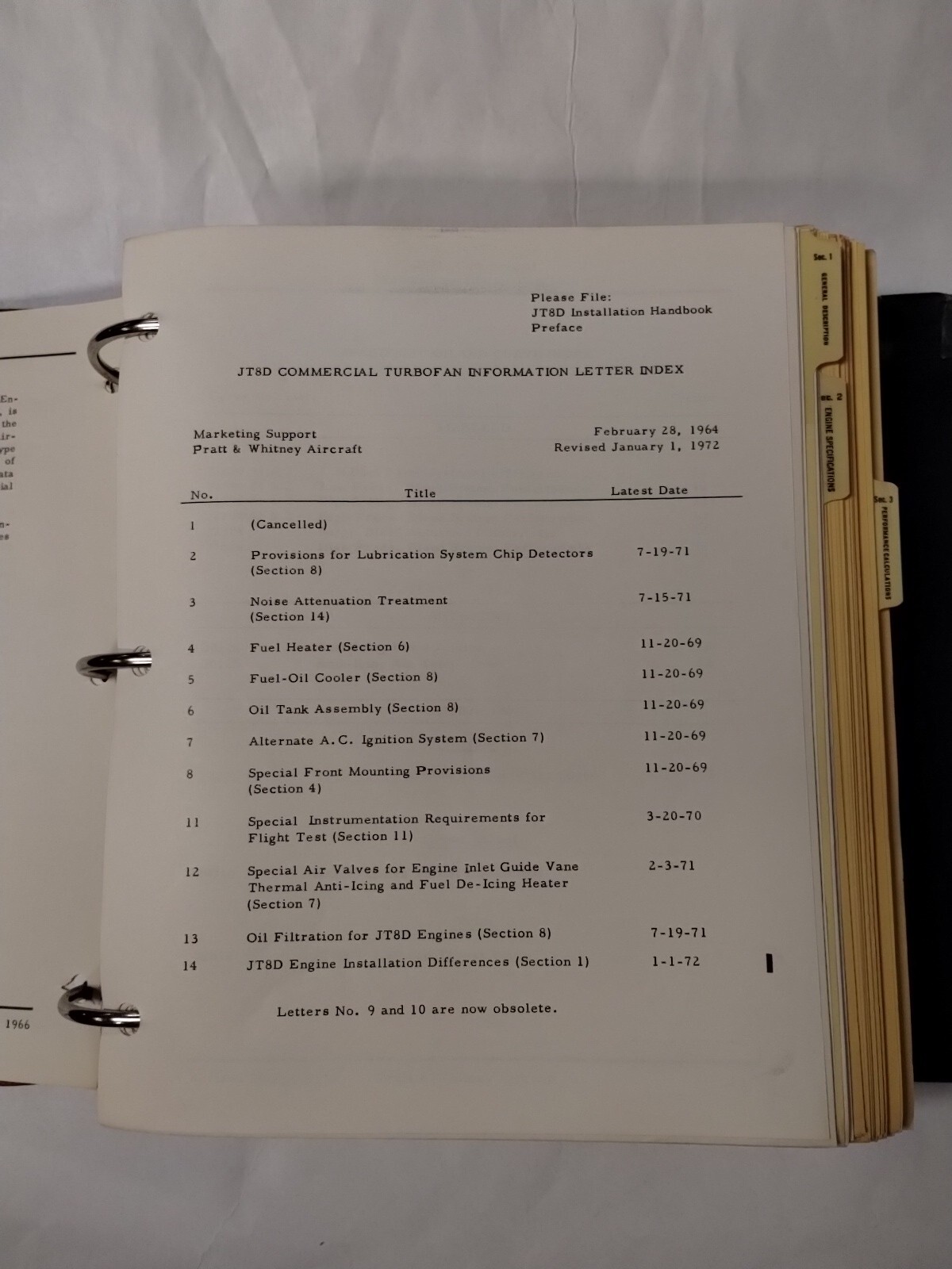 Pratt & Whitney JT8D Commercial Turbofan Engine Installation Handbook-Original
