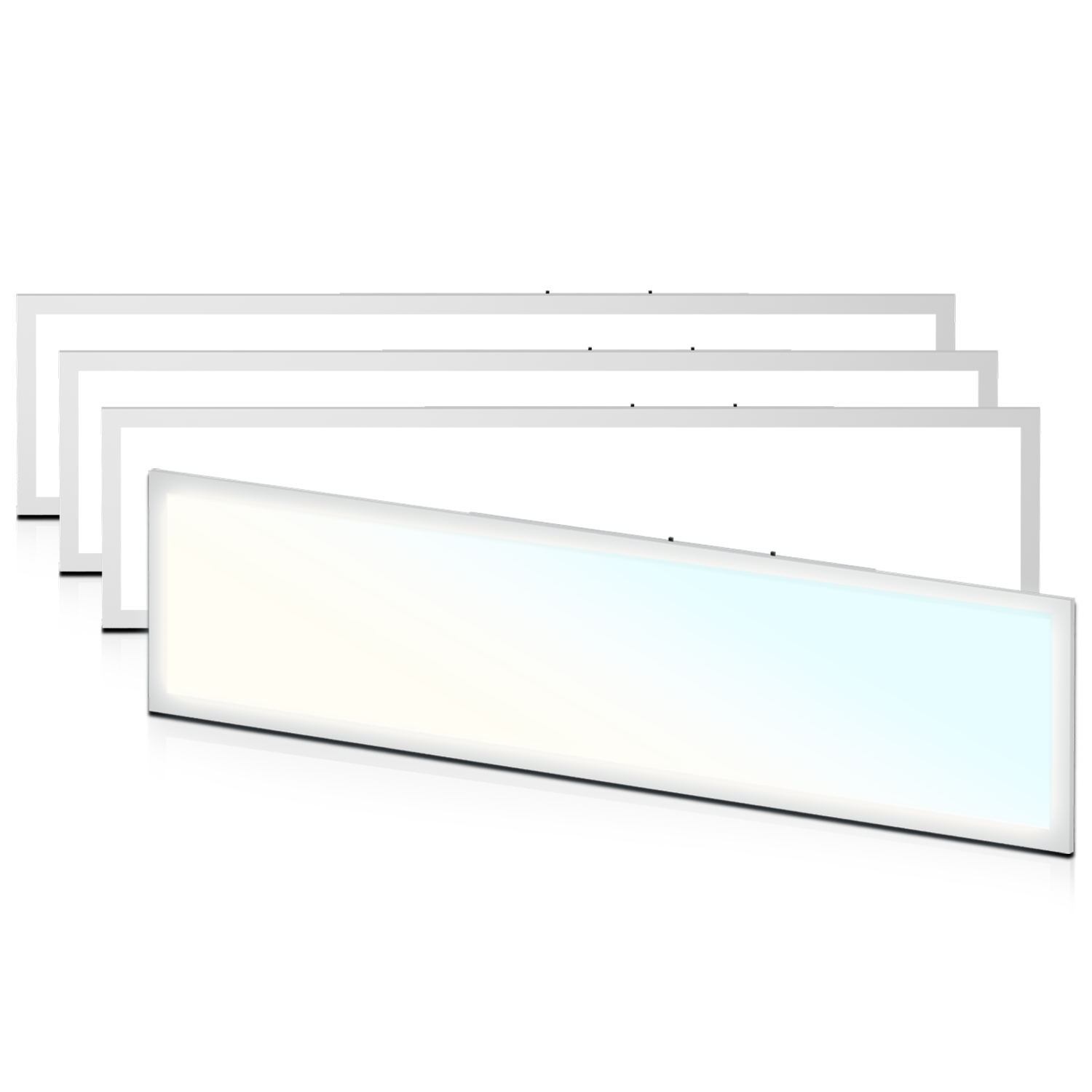 4 Pcs 1x4 LED Flat Panel Troffer Light 4000LM 5000K Dimmable Drop Ceiling Light