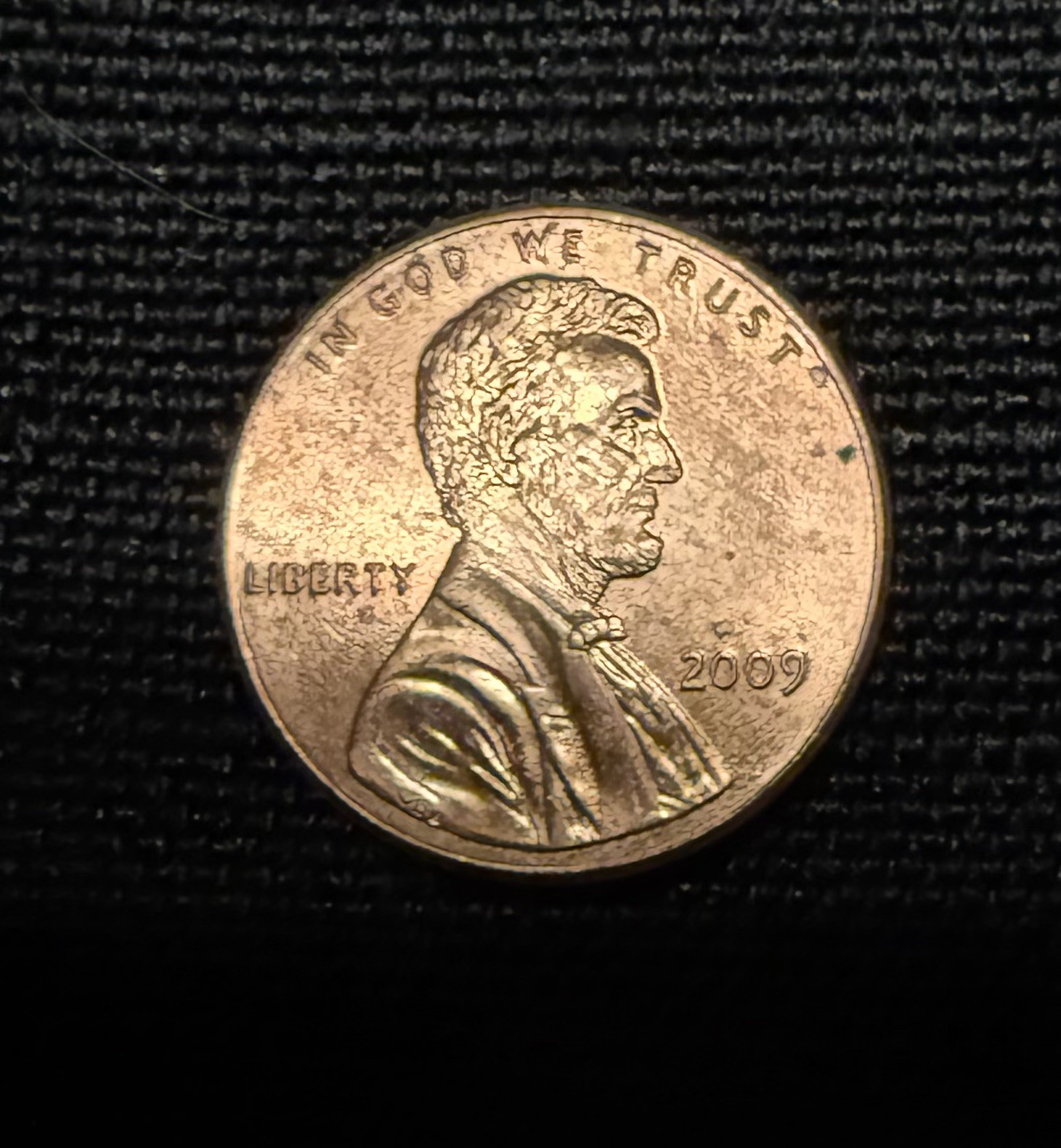 2009 lincoln log cabin penny no mint mark