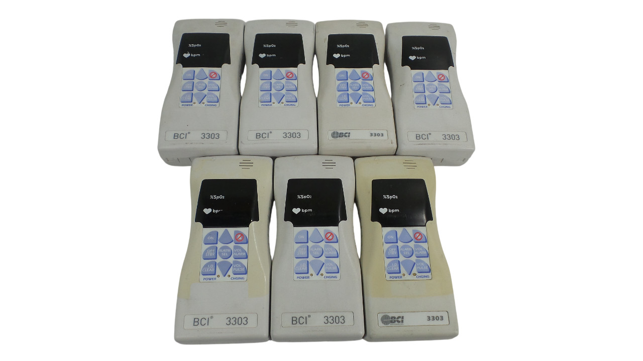 Lot of 7 Sims BCI Pulse Oximeter 3303 - Free Shipping