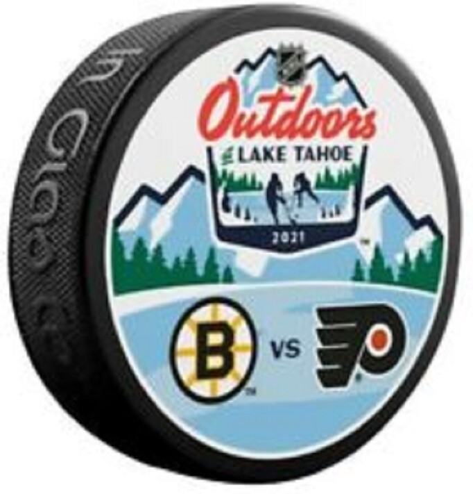 STADIUM SERIES OUTDOOR 2021 NHL PUCK BOSTON BRUINS v PHILADELPHIA FLYERS LvRm#2L
