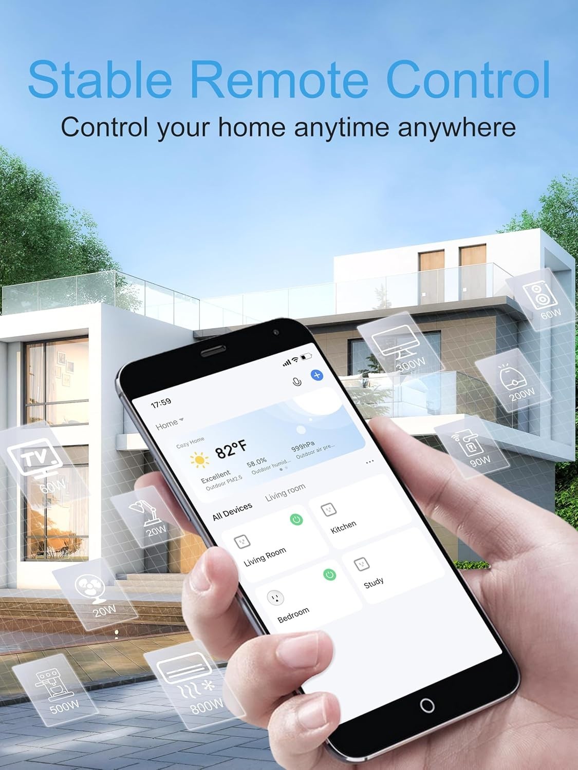 Transform Your Home - Wi-Fi Smart Plugs, Voice Control, 15A Power, 4-Pack