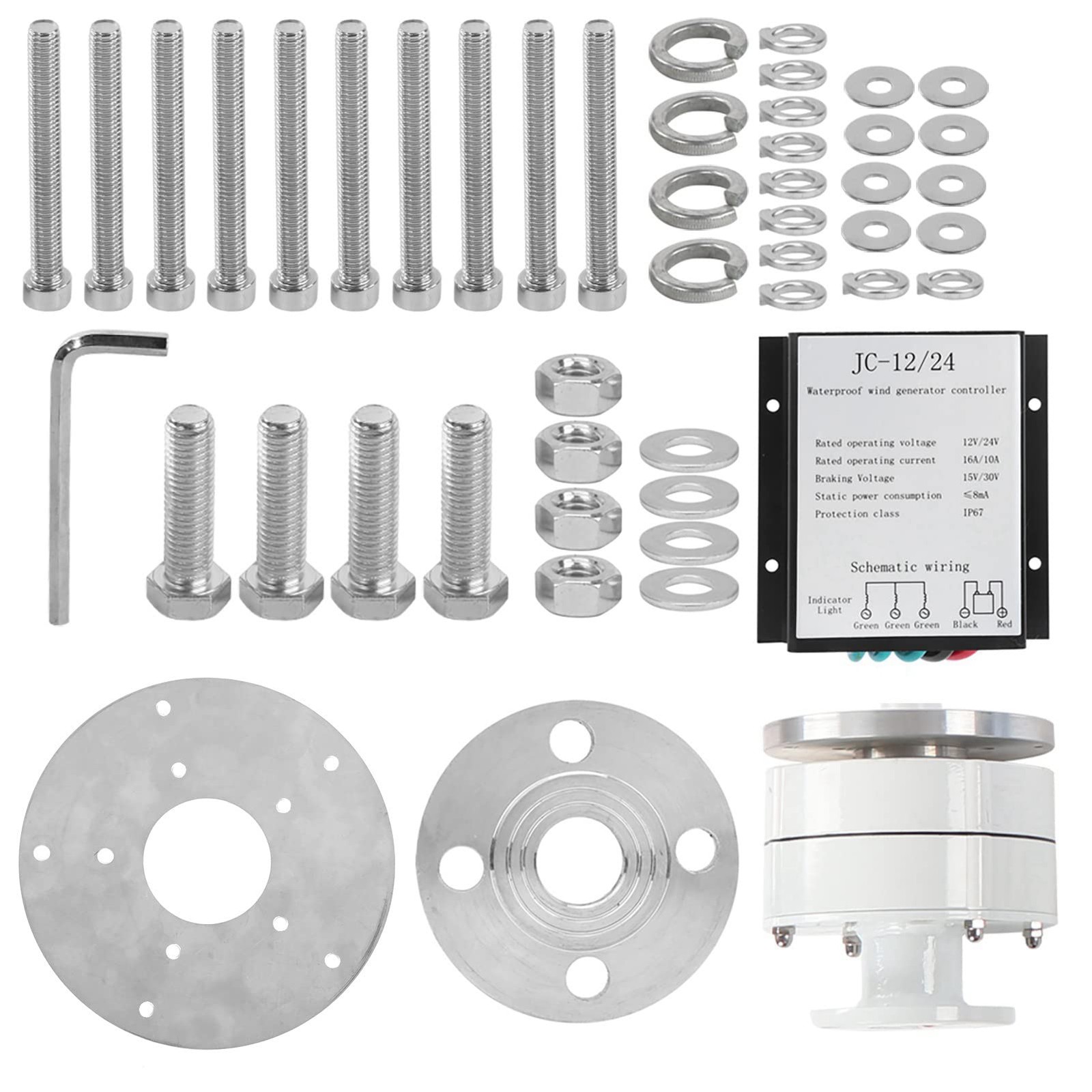 1200W Wind Turbine Generator, 12V Wind Vertical Axis Generator Kit