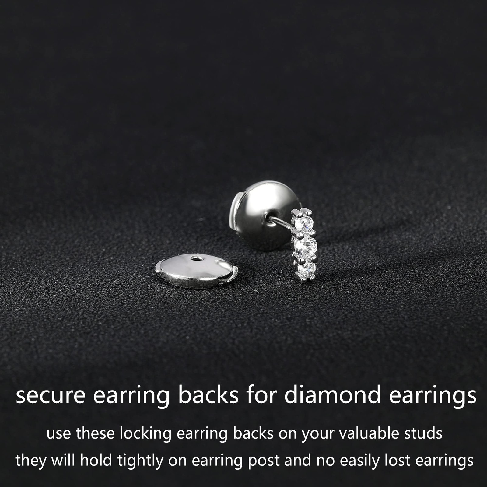 Stainless Steel Locking Earring Backs for Studs Locking Earring Backs Replacemen