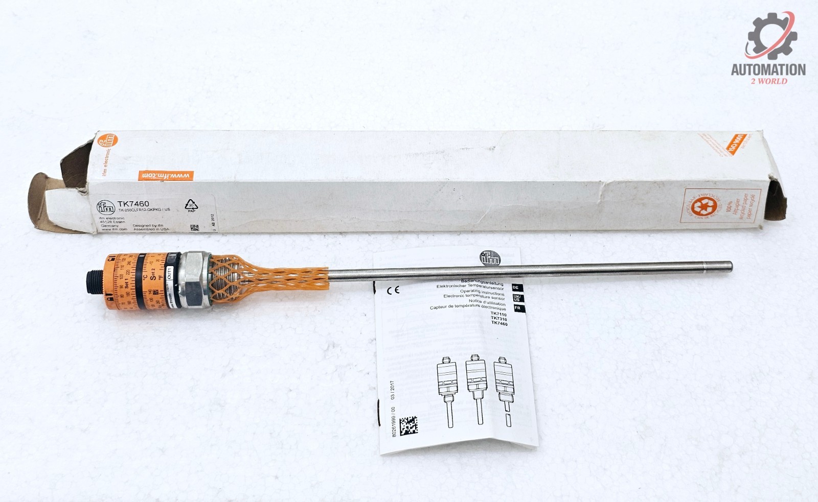 IFM TK7460 TEMPERATURE SWITCH WITH INTUTIVE SWITCH POINT SETTING (NEW OPEN BOX)