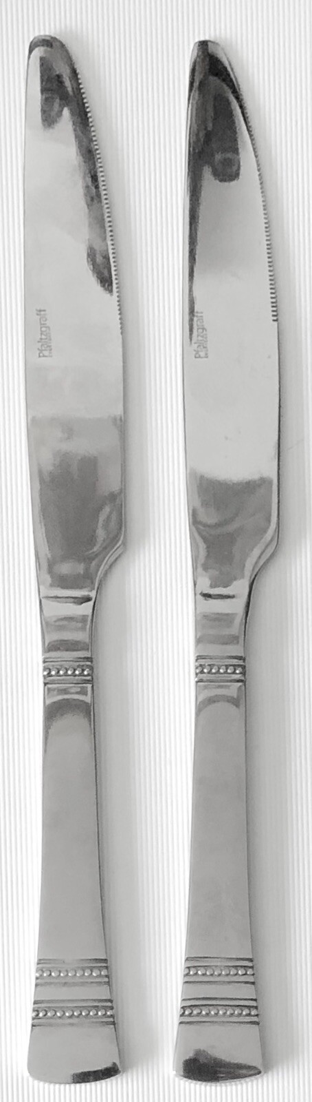 Pfaltzgraff Stainless 18/0 Kensington Sapphire Bay DINNER KNIFE X2 Set of 2
