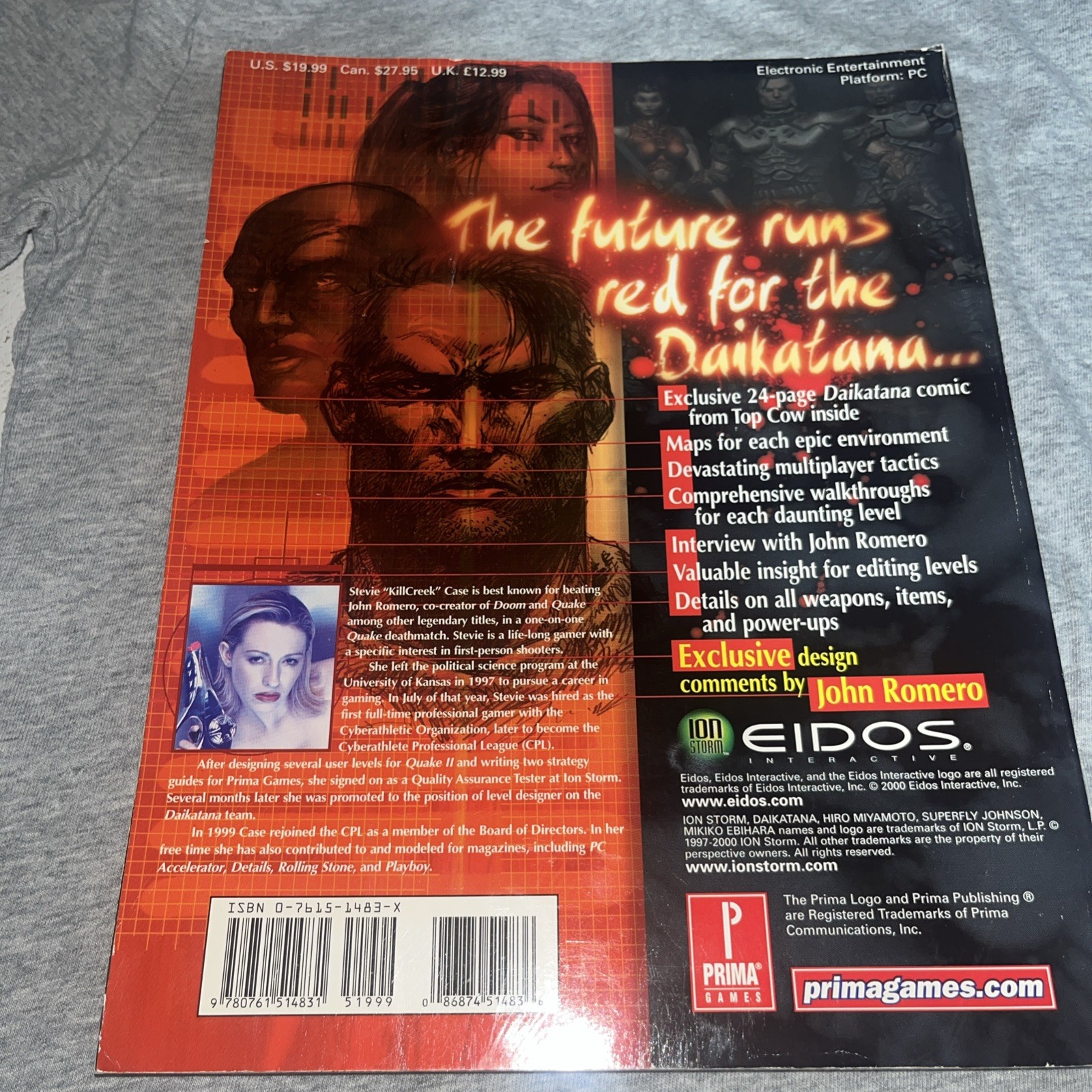 Daikatana PRIMA Official Strategy Guide COMIC included No Poster