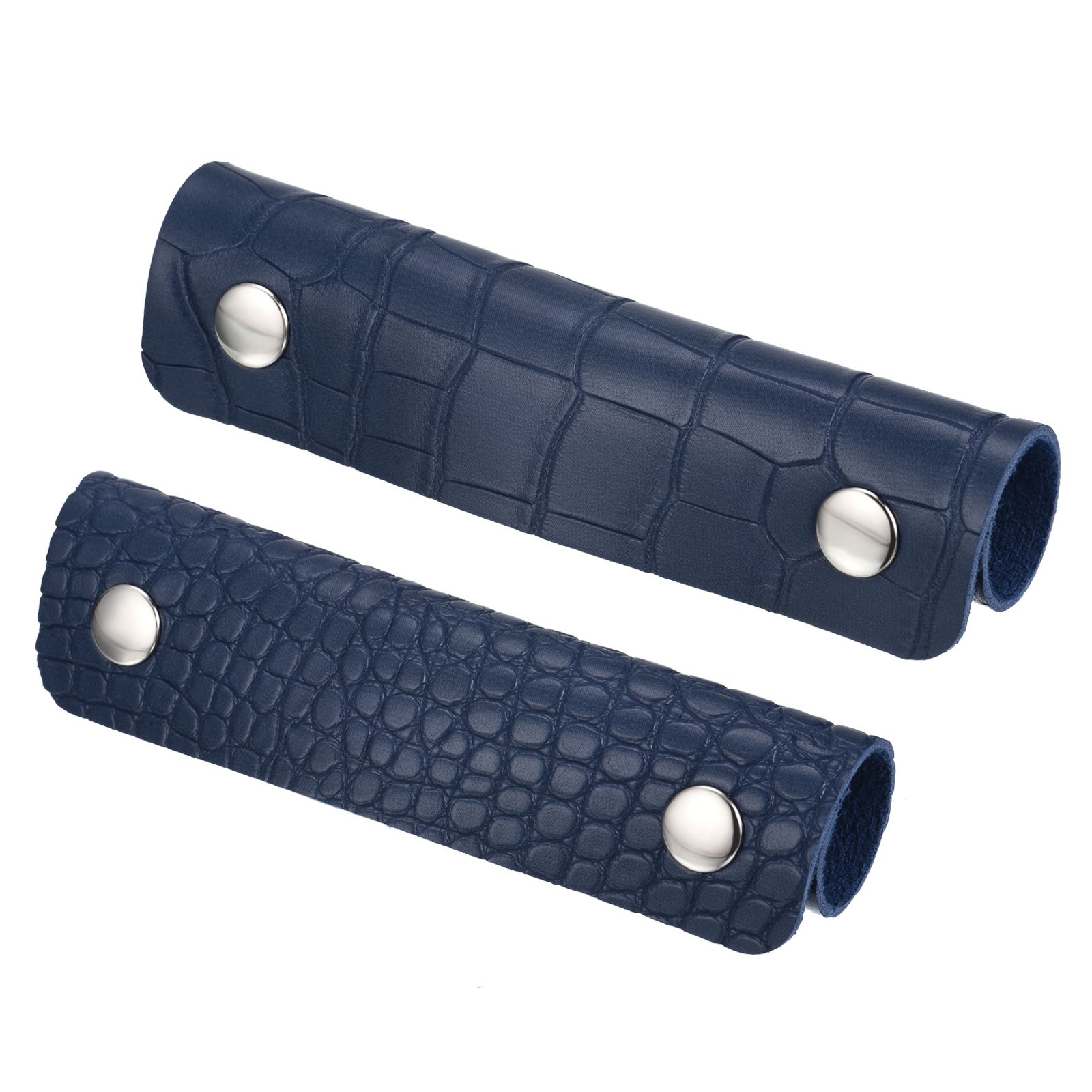 Luggage Handle Wrap, 2 Pack Irregular Pattern PU Handbag Grip, Navy Blue