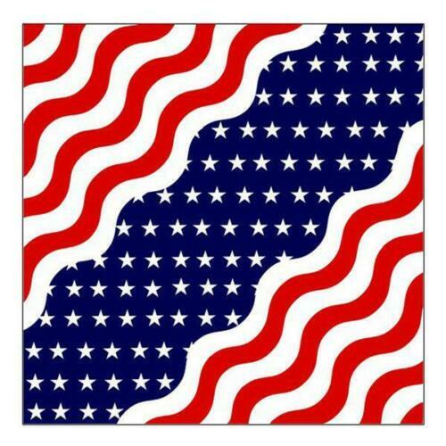 12 Pack USA American Wavy Flag 100% Cotton Bandana 22"x22" America Best Bandanna