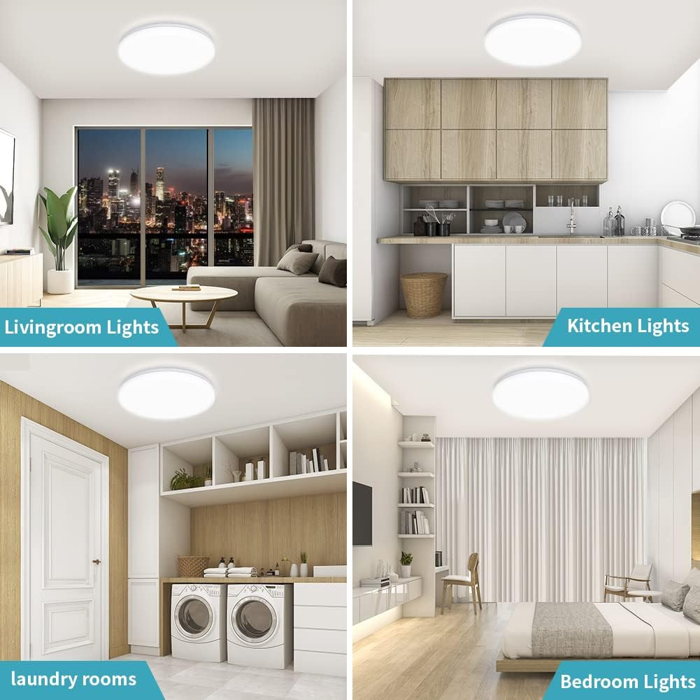 Airand LED Flush Mount Ceiling Light 5000K Daylight White / Cold