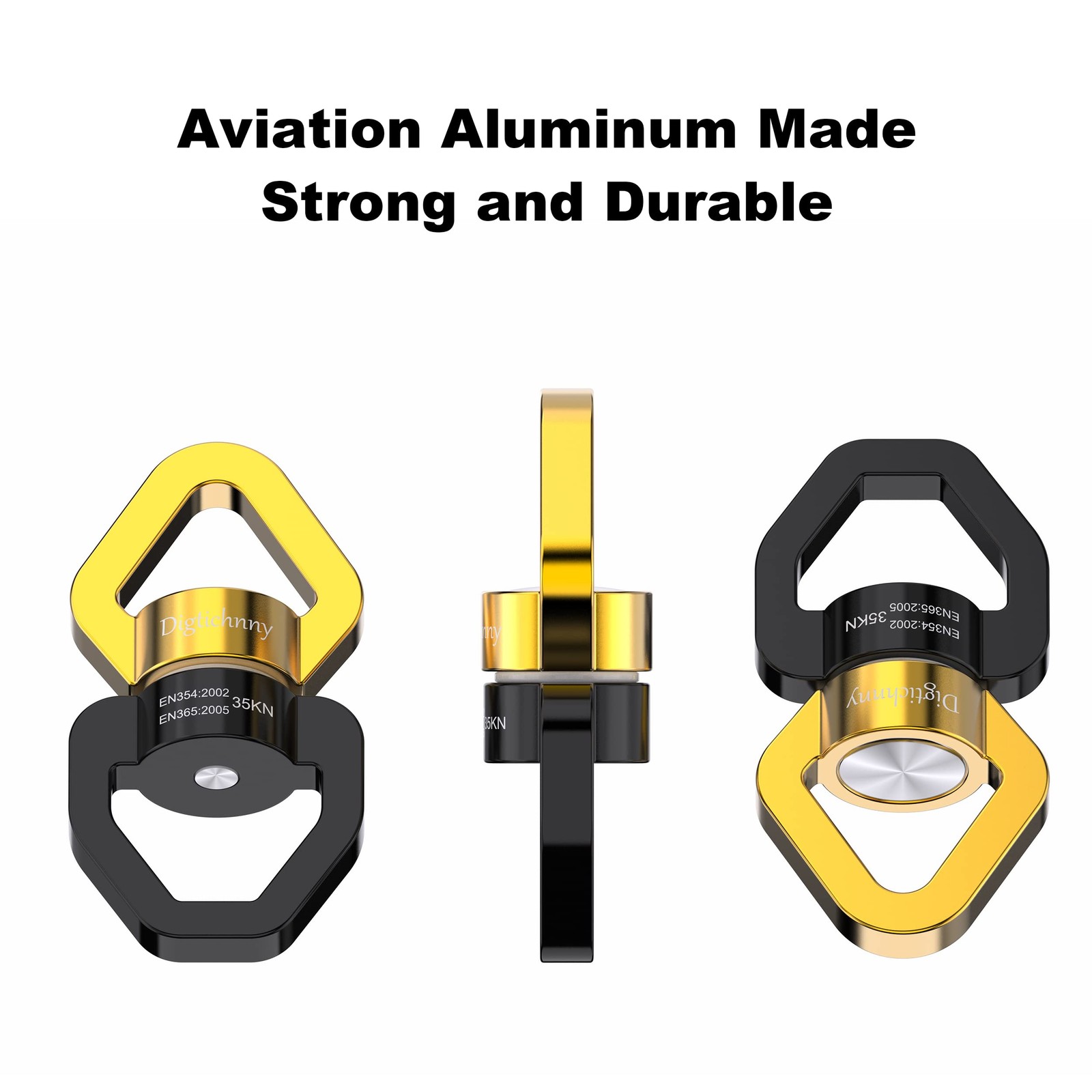 Swing Swivel, 35KN Safety Rotational Device, Swing Spinner for Web Tree Swing...