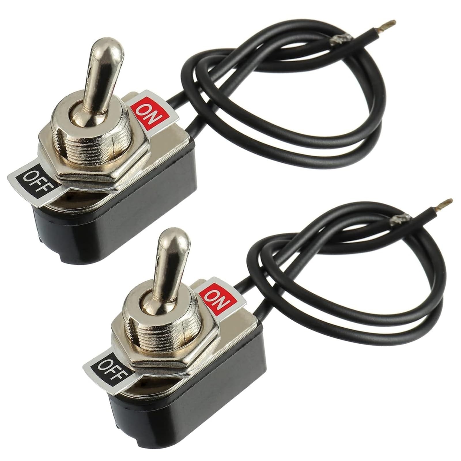 DAESENN Heavy Duty Rocker Toggle Switch SPST 2 Pin ON/Off 6A/125V 3A/250V for...