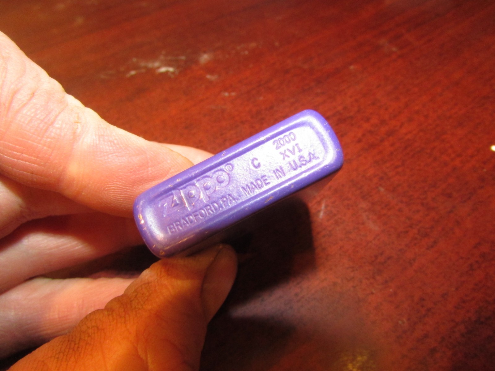 Zippo Brand Lighter Purple 2000