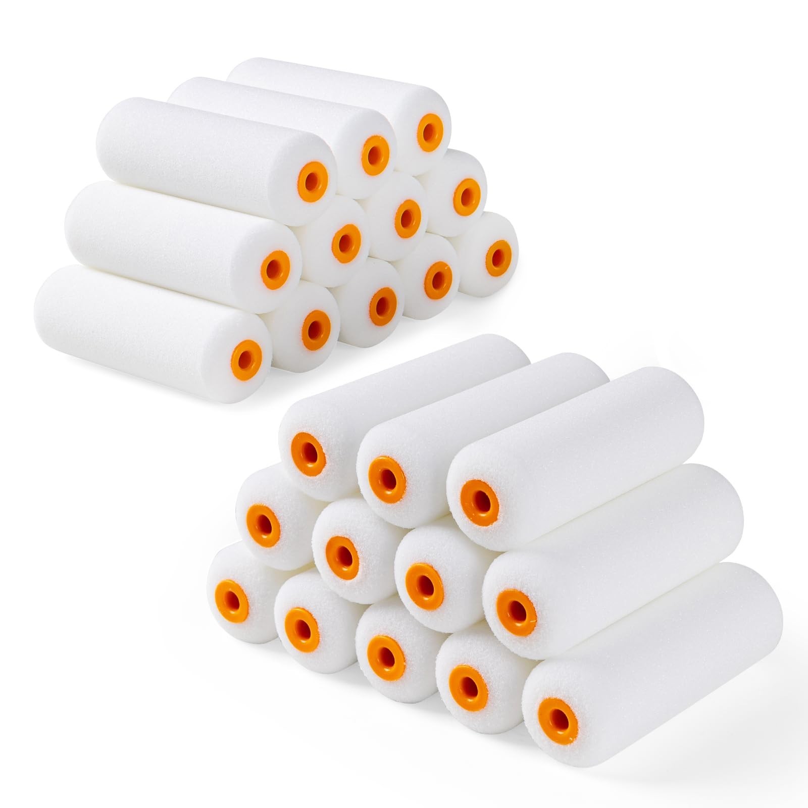 Foam Paint Roller, 24 Pack, 4 Inch Mini Paint Roller Covers, High Density Foa...
