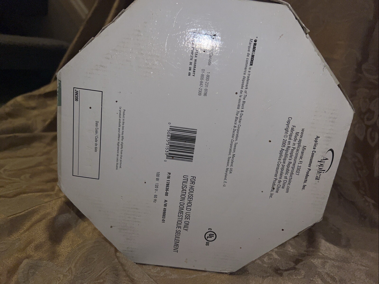 Black & Decker Lids Off Automatic Jar Opener JW200 White EUC