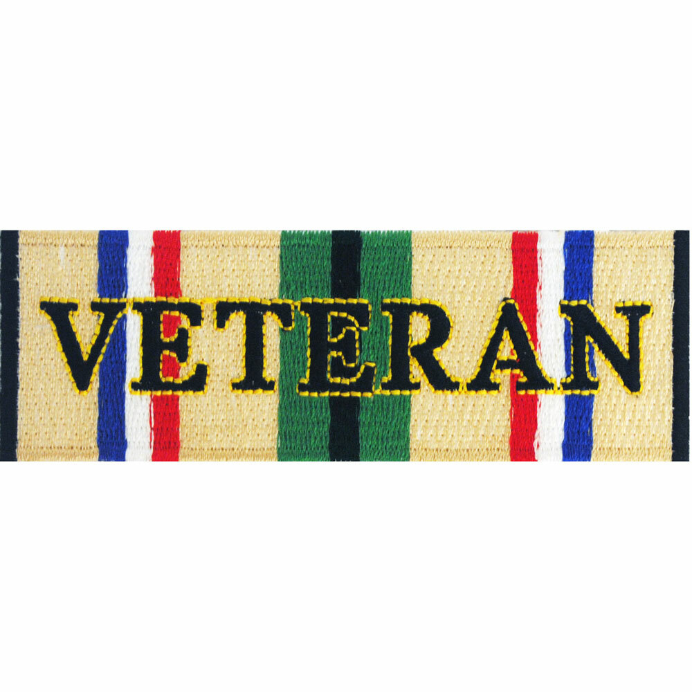 DESERT STORM VETERAN RIBBON Embroidered Patch 4-1/4" (3192)